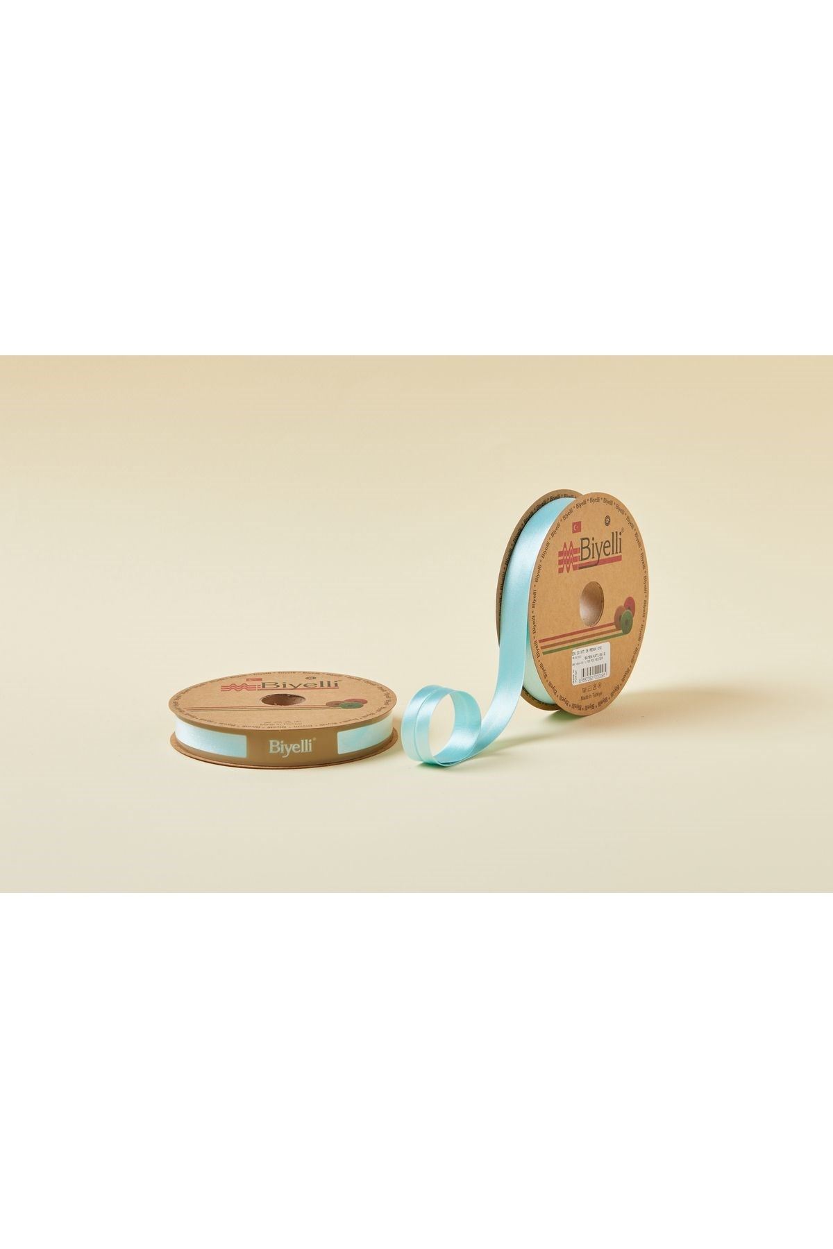 Biye Saten Katlı 010 Mint Yeşili 2 Cm 25 Metre %100 Polyester