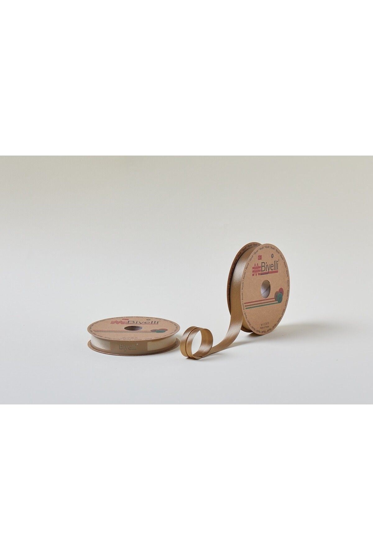 Biye Saten Katlı 033 Hardal 2 Cm 25 Metre %100 Polyester