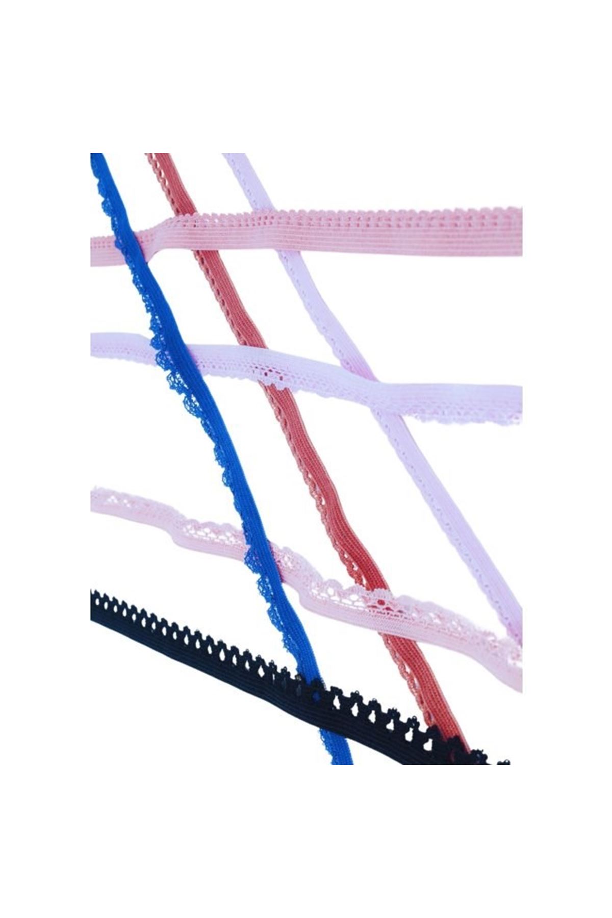 Çamaşır Lastiği Dantelli 1 Cm 1 Metre Lacivert