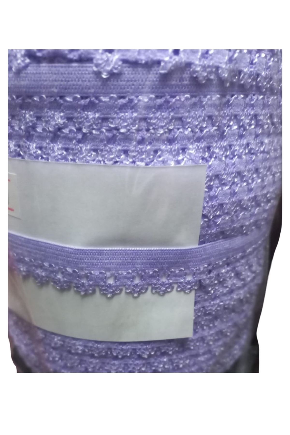Çamaşır Lastiği Dantelli 1 Cm 1 Metre Lila