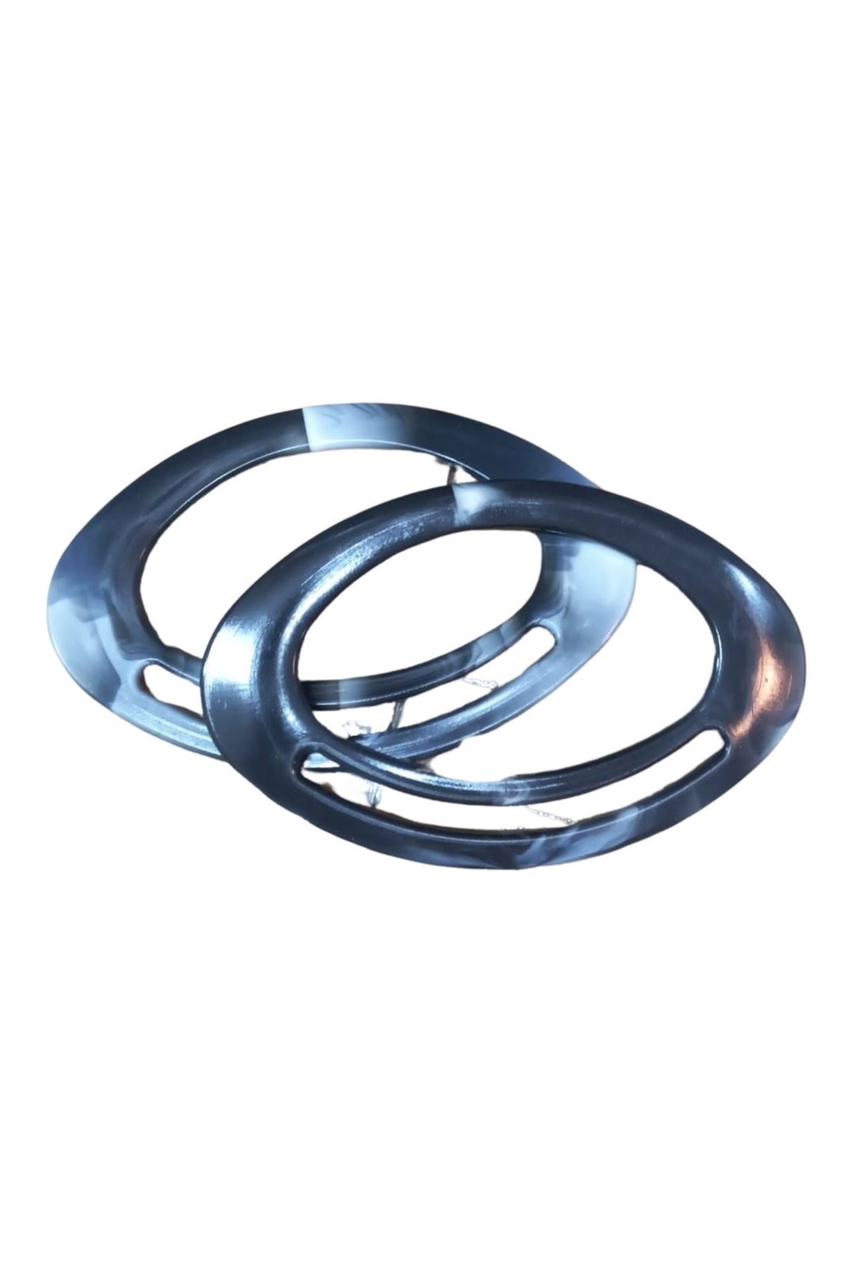 Çanta Sapı Oval Siyah-beyaz 18 Cm