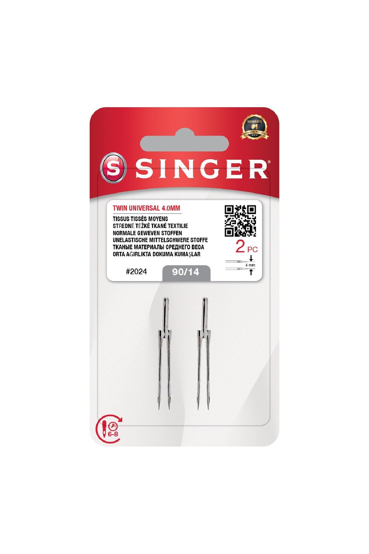 Çift İğne 4mm. (2'li Blister/14 No.)