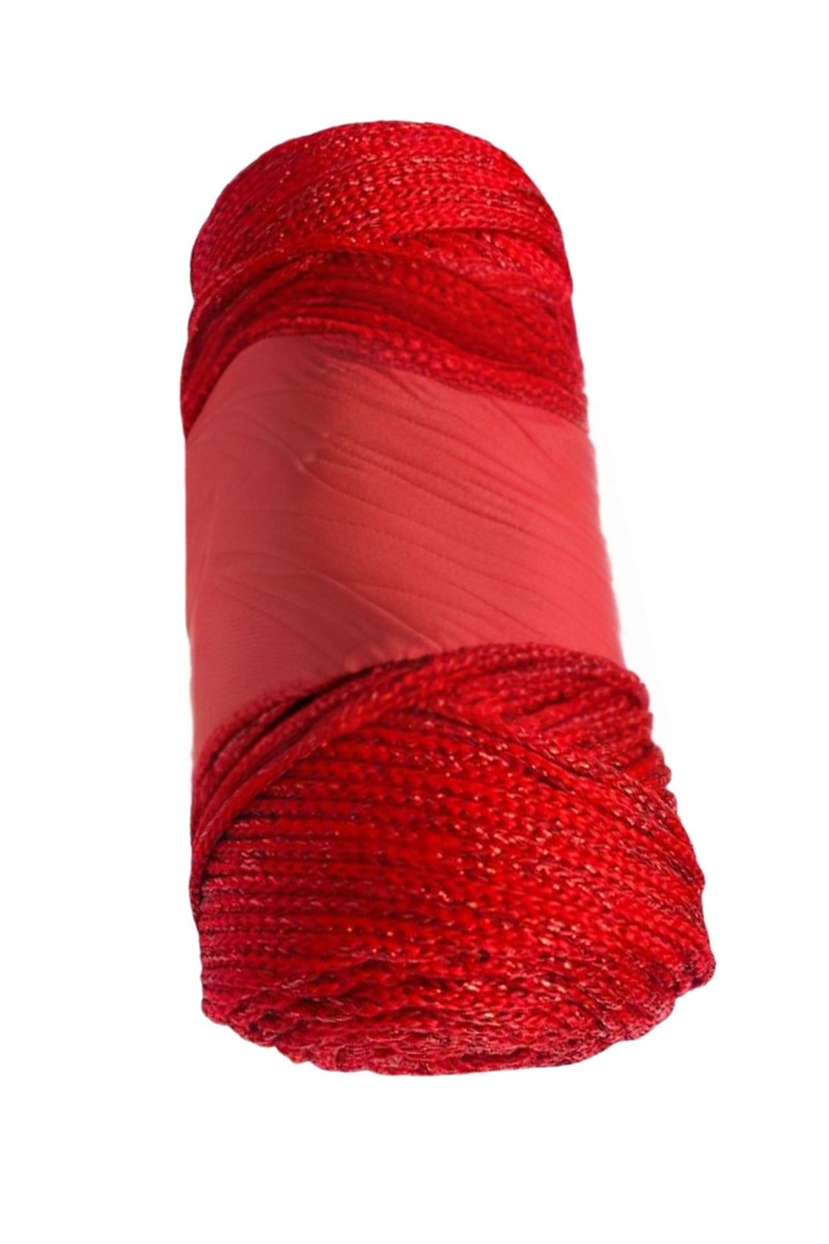 Makrome İpi 3mm Polyester Kırmızı Simli