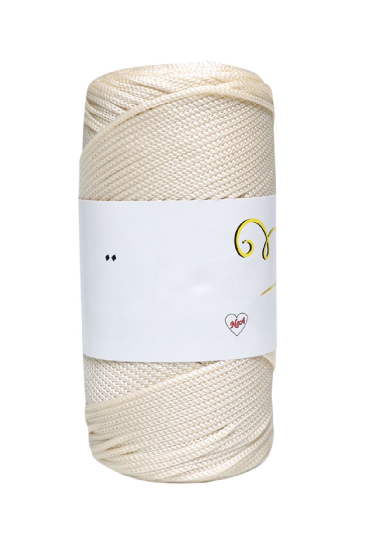 Makrome İpi 3mm Polyester  Krem