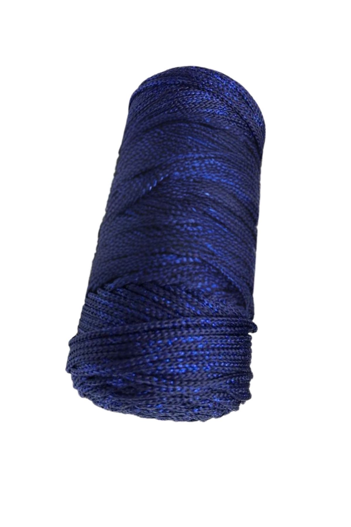 Makrome İpi 3mm Polyester Lacivert Simli