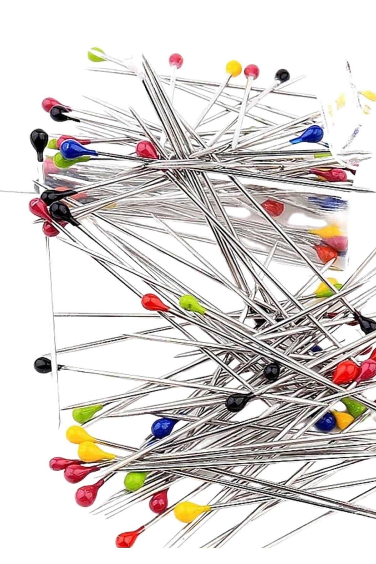 Minelli İğne Kutulu Renkli Başlı 100'lü
