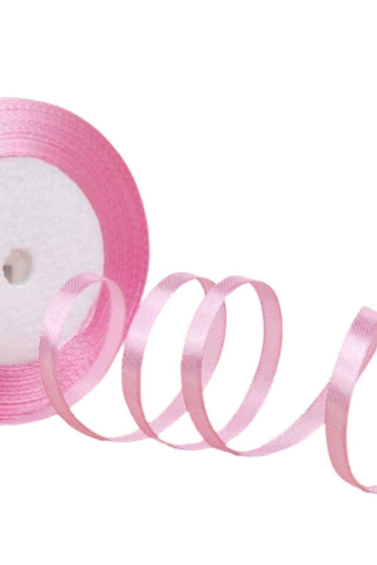 Saten Kurdele 3 Mm Pembe 10 Metre