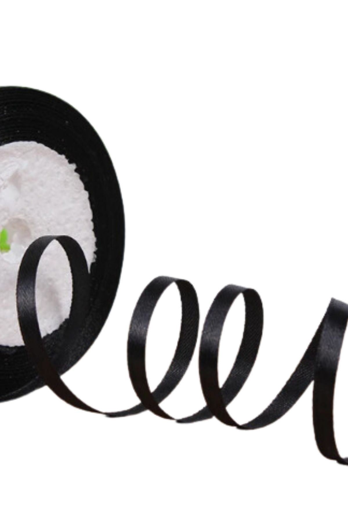 Saten Kurdele 3 Mm Siyah 10 Metre