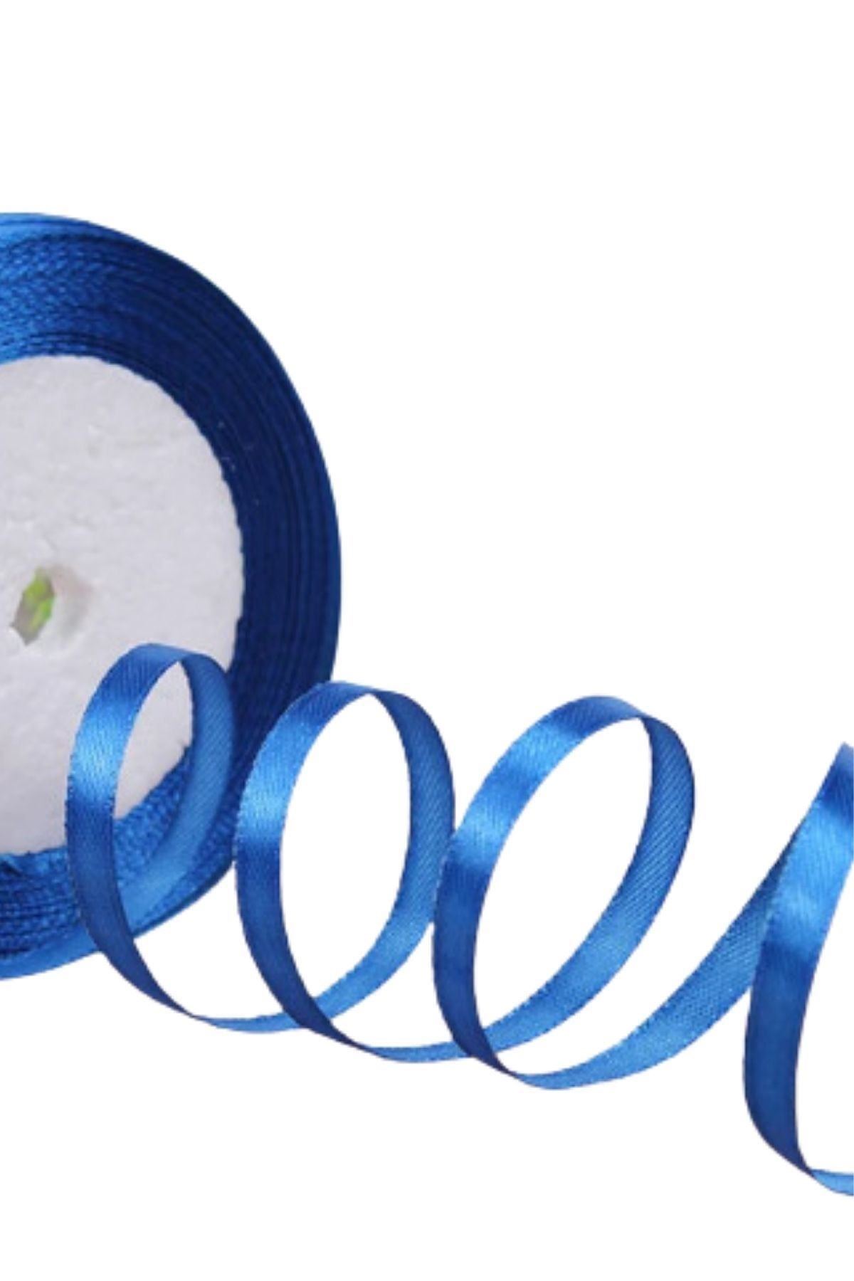 Saten Kurdele 6 Mm Petrol Mavisi 2 Metre