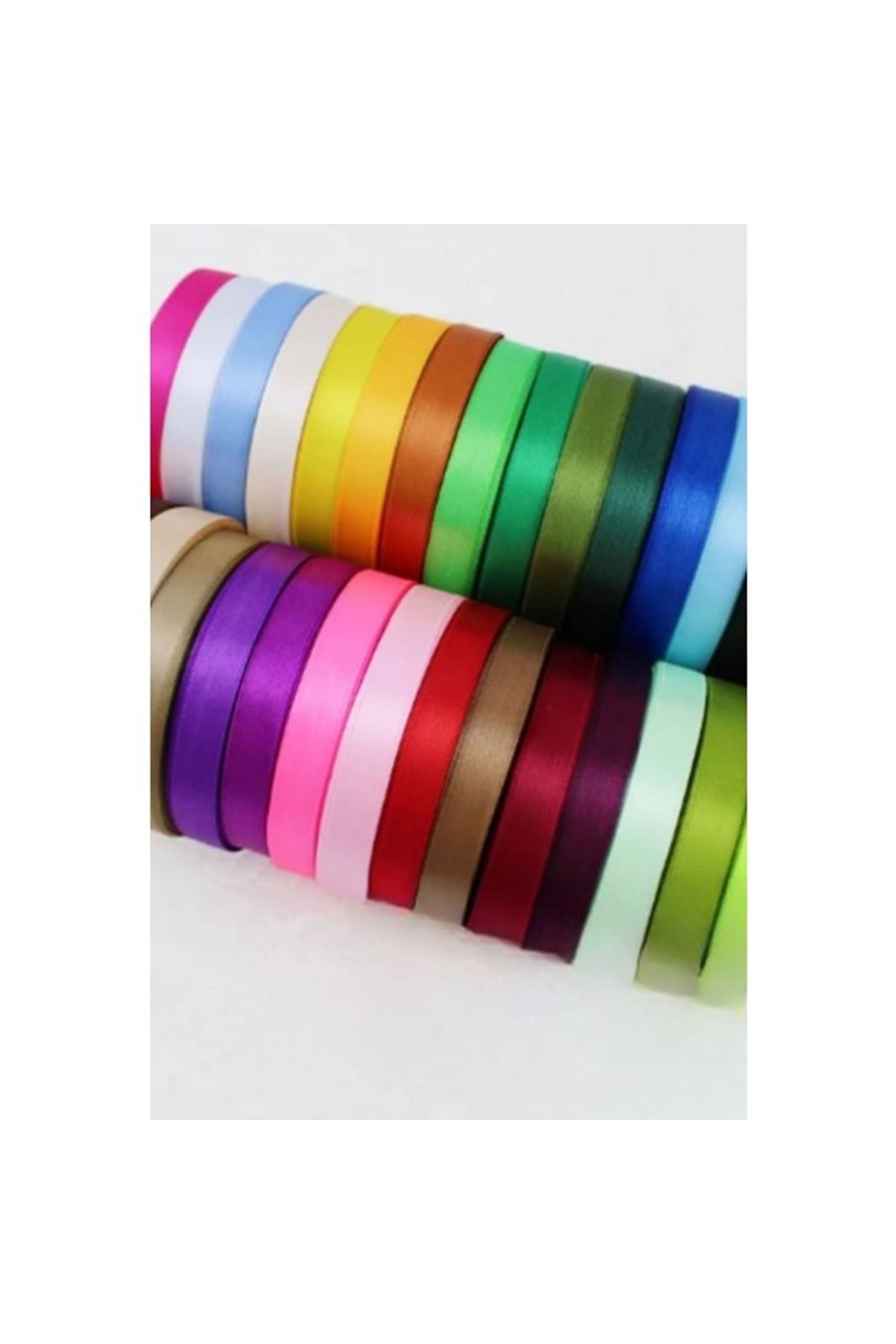 Saten Kurdele 6 Mm Fıstık Yeşili 1 Metre