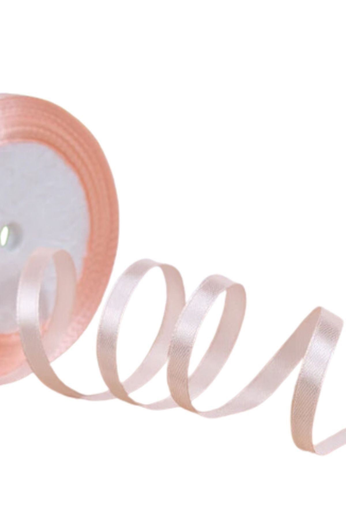 Saten Kurdele 6 Mm Pudra 2 Metre