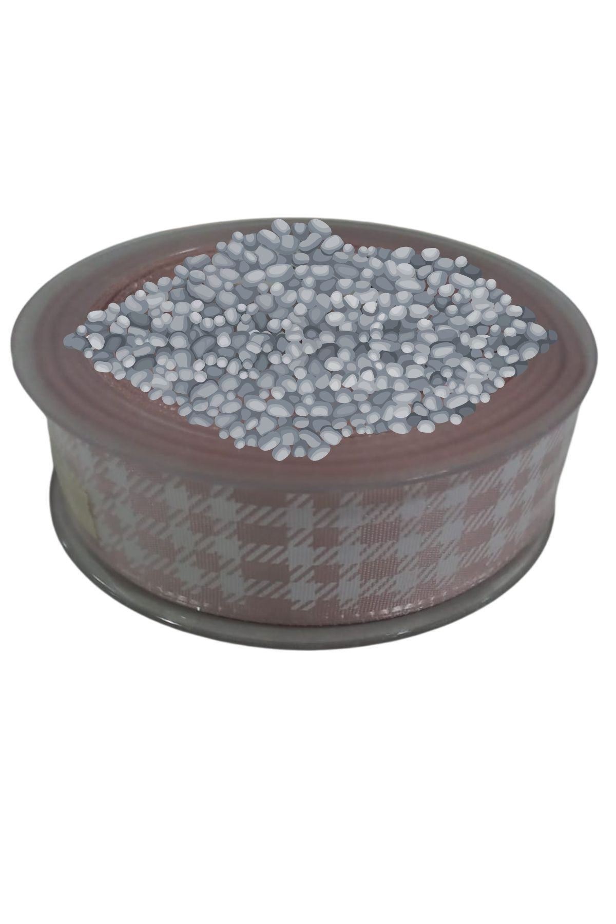 Tafta Ekoseli Kurdele 25 Mm Pudra 2 Metre