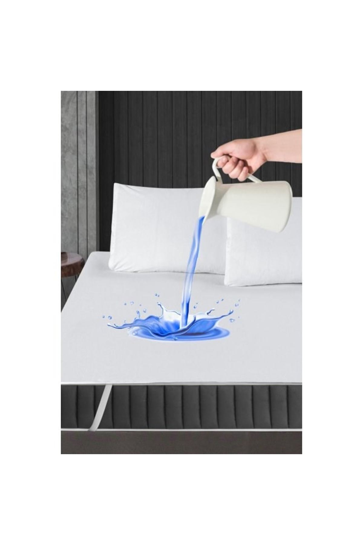 Alez Pamuklu Dört Köşe Lastik Yatak Koruyucu 100*200 Cm