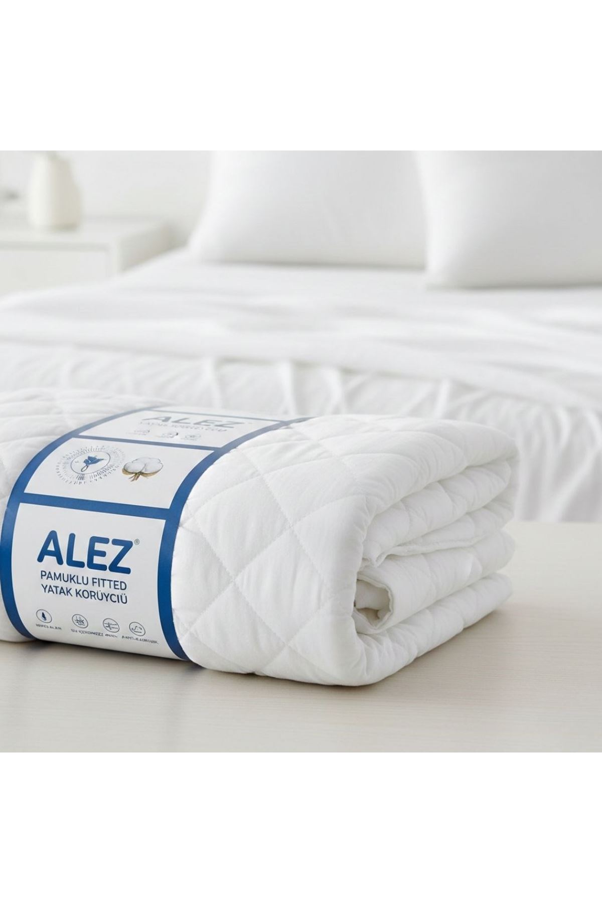 Alez Pamuklu Fitted Yatak Koruyucu 160*200 Cm