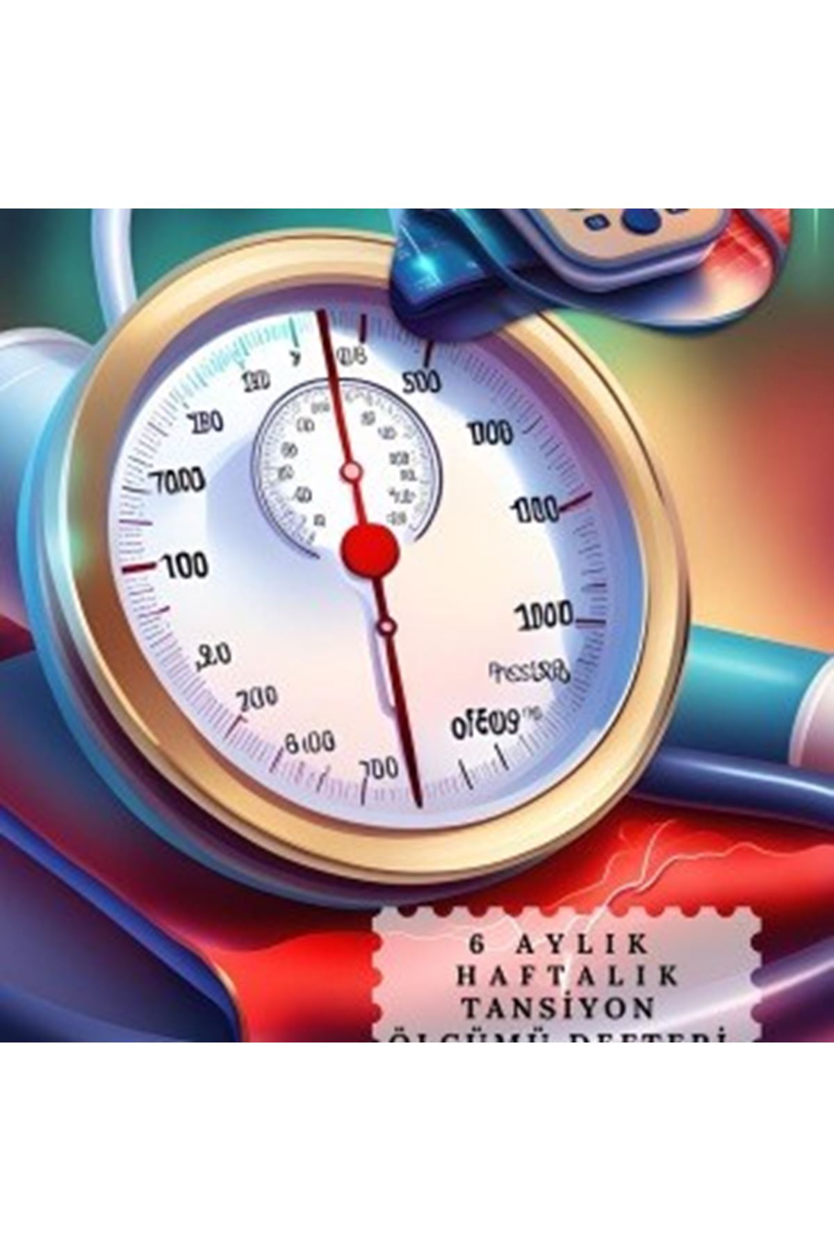 Tansiyon Ölçüm Takip Çizelgesi Defteri A Kalite Özel Tasarım 6 Aylık A6 Boyut