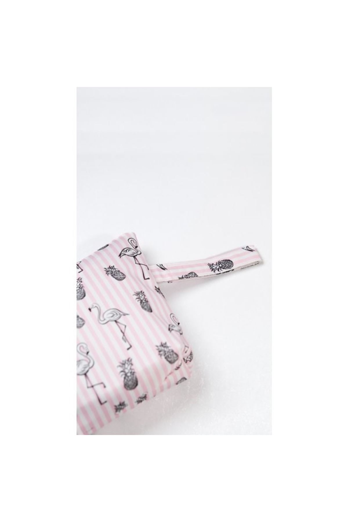 Makyaj Çantası Ve Çok Amaçlı El Çantası Flamingo Desenli