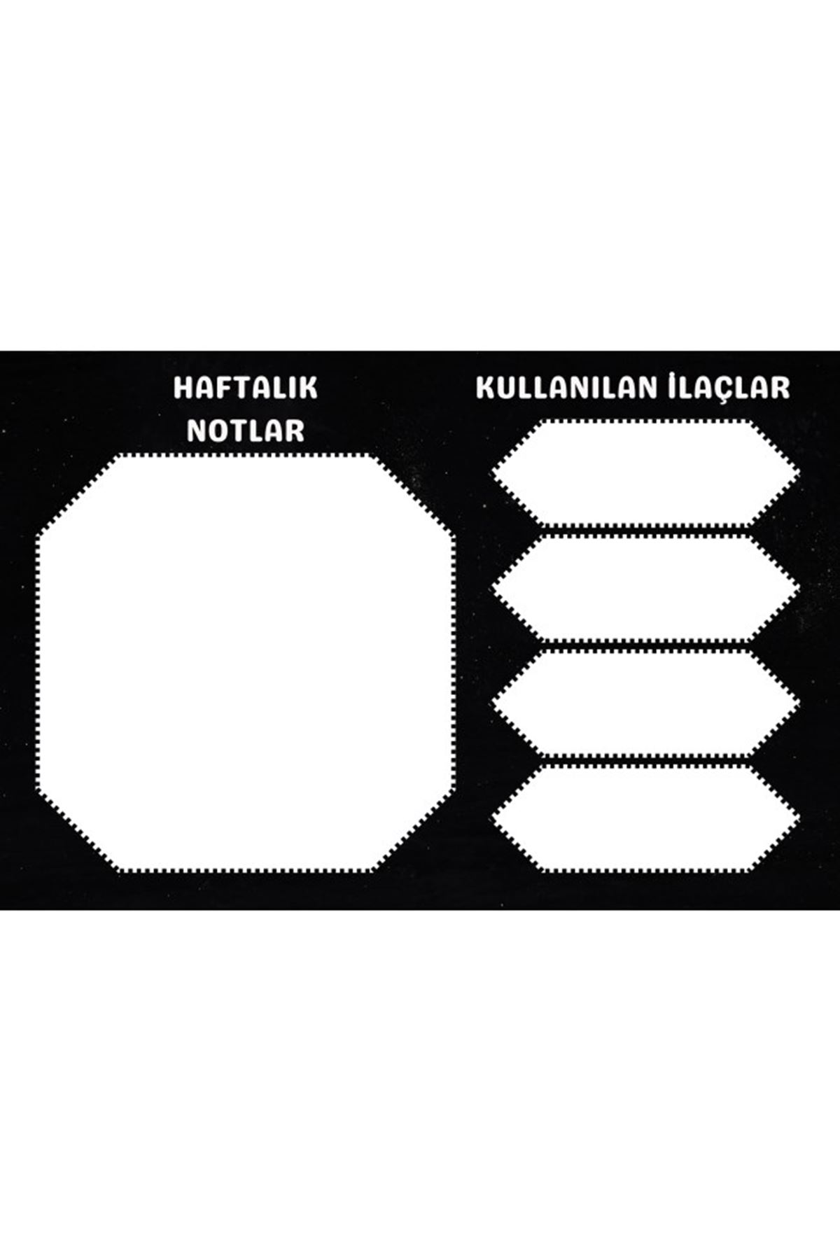 Diyabet Ölçüm Takip Çizelgesi Defteri A Kalite Özel Tasarım 3 Aylık A5 Siyah-beyaz