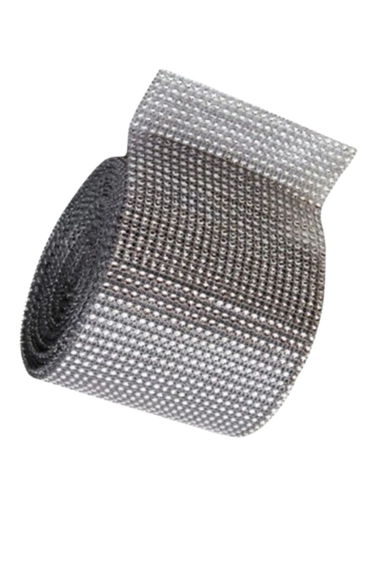 Sıralı Taş Şerit 24'lü Gümüş 1 Metre