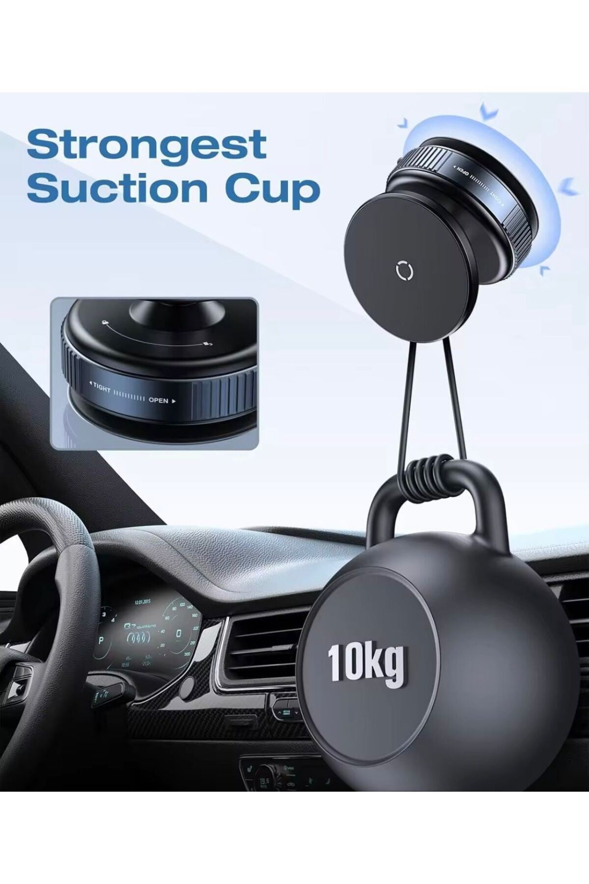 🚀 360° Döner Vakumlu Manyetik Telefon Tutucu – Ultra Güçlü Tutuş, Şık Tasarım