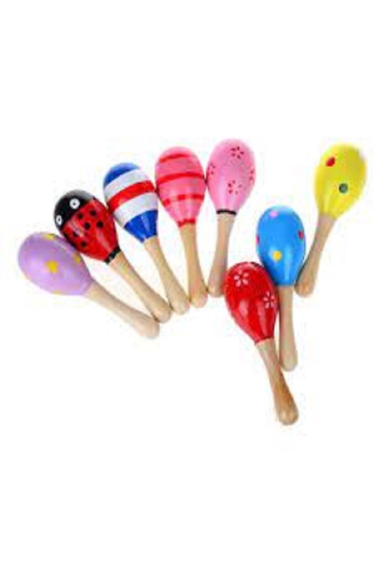 Ahşap Renkli 7 Adet Çocuk Müzik Aleti Eğitim