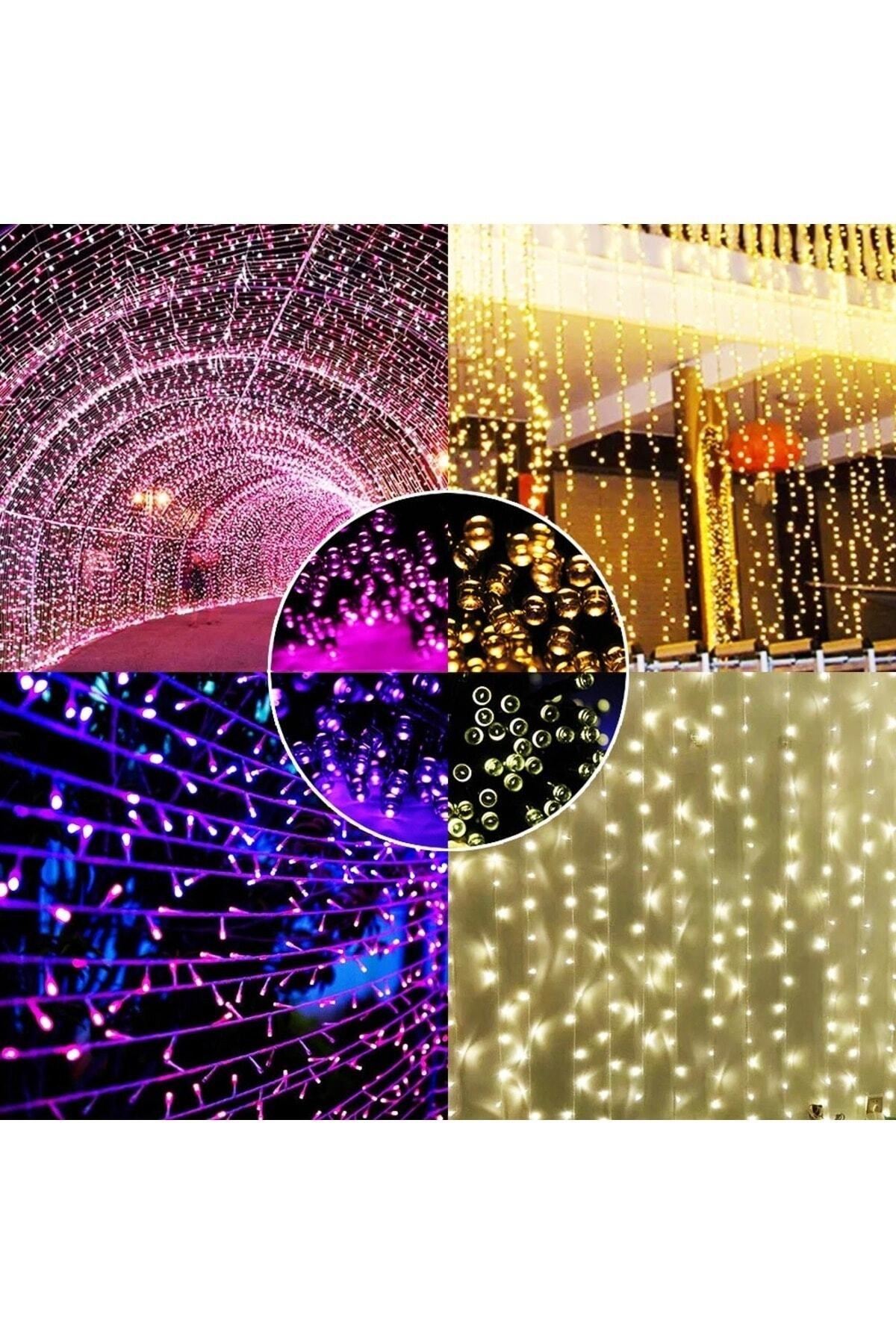 Solar Güneş Enerjili Dış Bahçe 8 Modlu 10 metre 120 led dekoratif Aydınlatma