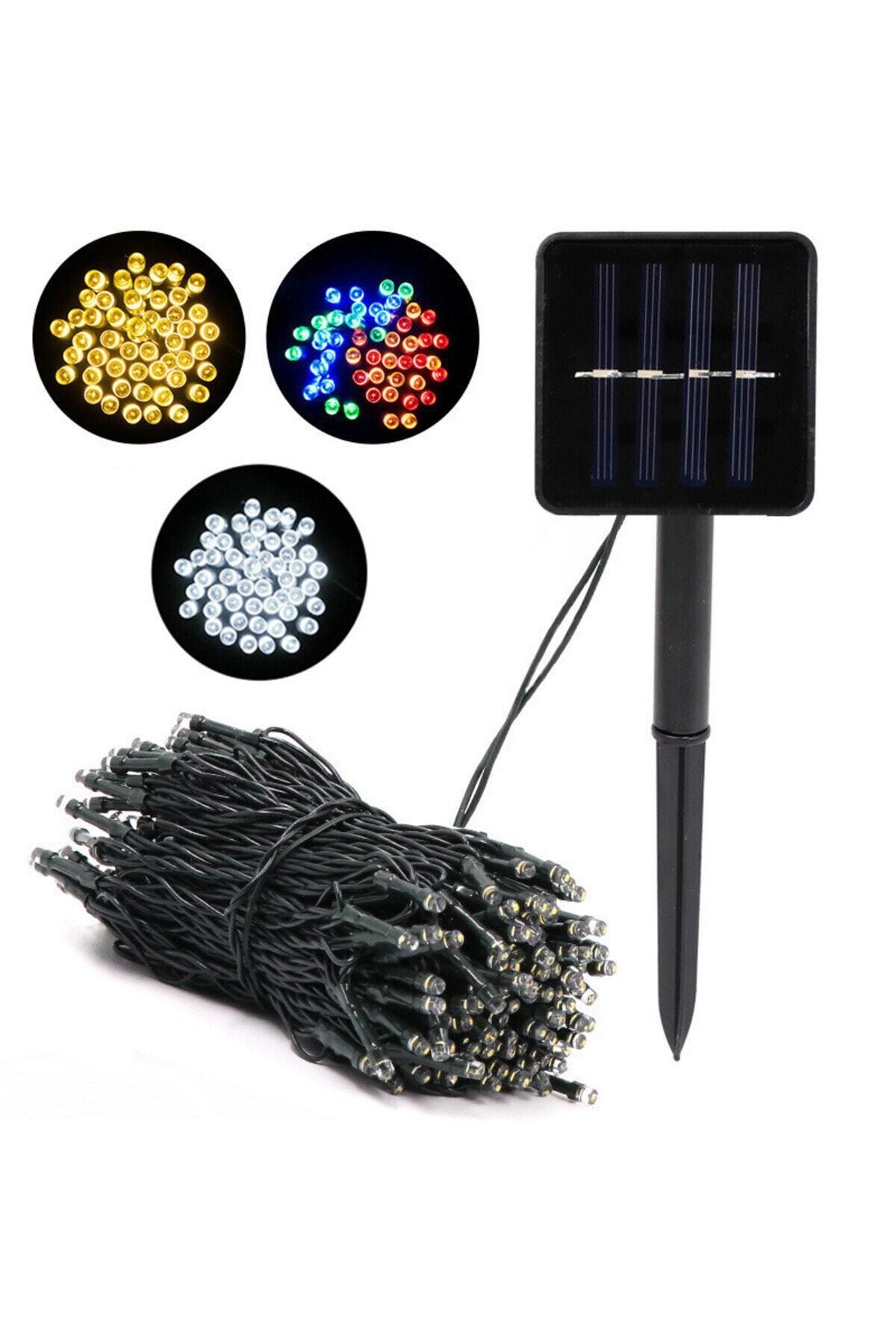 Solar Güneş Enerjili Dış Bahçe 8 Modlu 10 metre 120 led dekoratif Aydınlatma