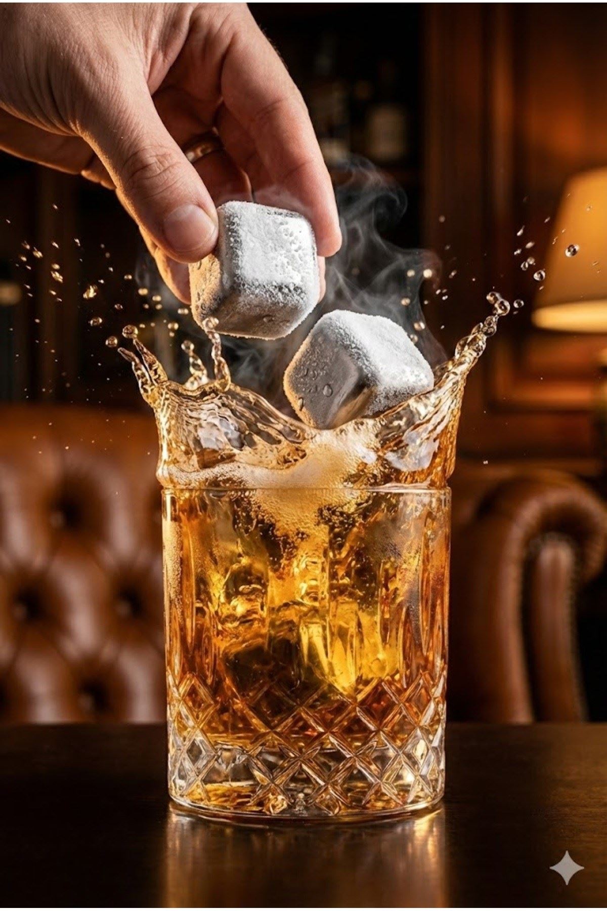 Paslanmaz Çelik Buz Küpü 4’lü Set – İçeceği Sulandırmadan Soğutucu Metal Taş