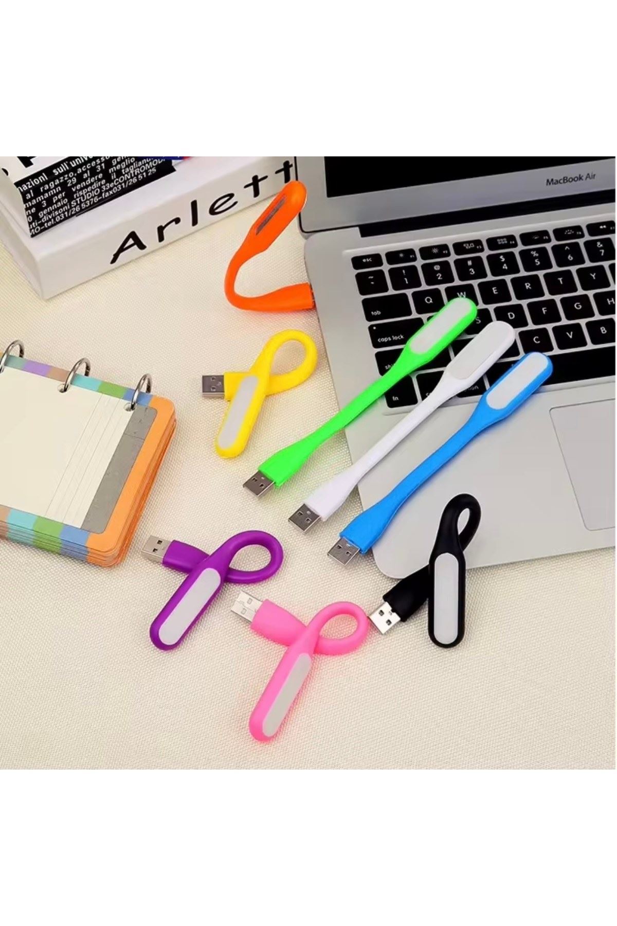 USB Mini LED Lamba 4’Adet Paket – Esnek ve Taşınabilir Gece Lambası