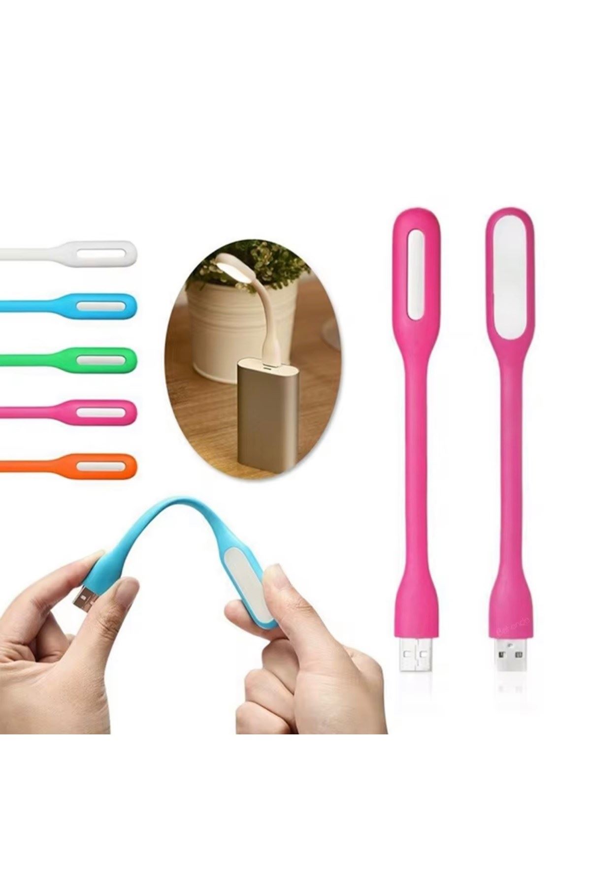 USB Mini LED Lamba 4’Adet Paket – Esnek ve Taşınabilir Gece Lambası