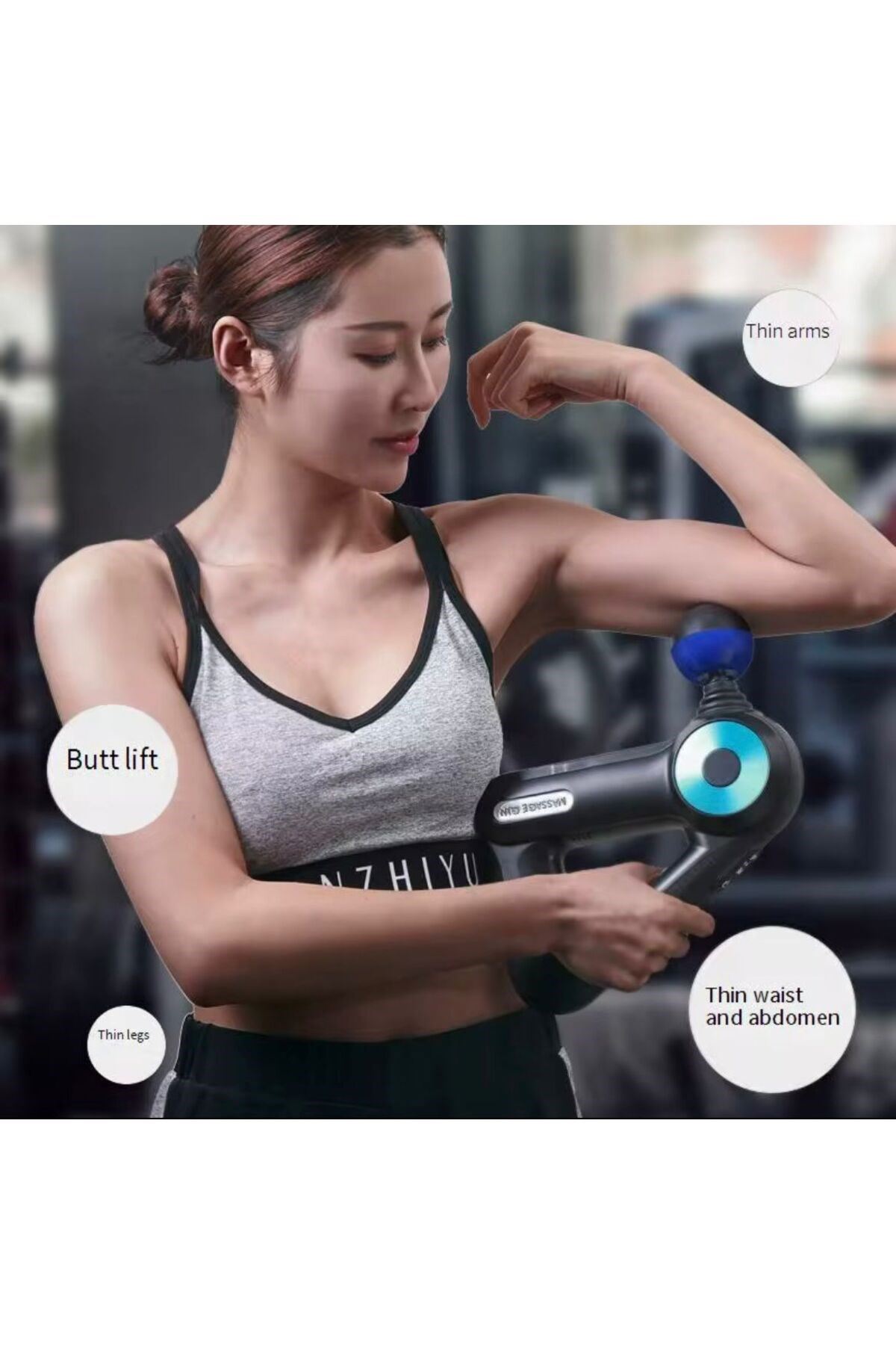 Profesyonel Derin Doku Masaj Tabancası - 12 Başlıklı Kas Gevşetici