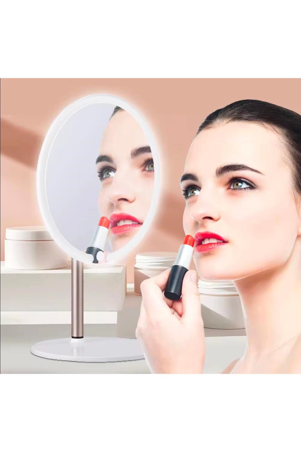 Dokunmatik led ışıklı yuvarlak 180° ayarlanabilir 3 farklı renk