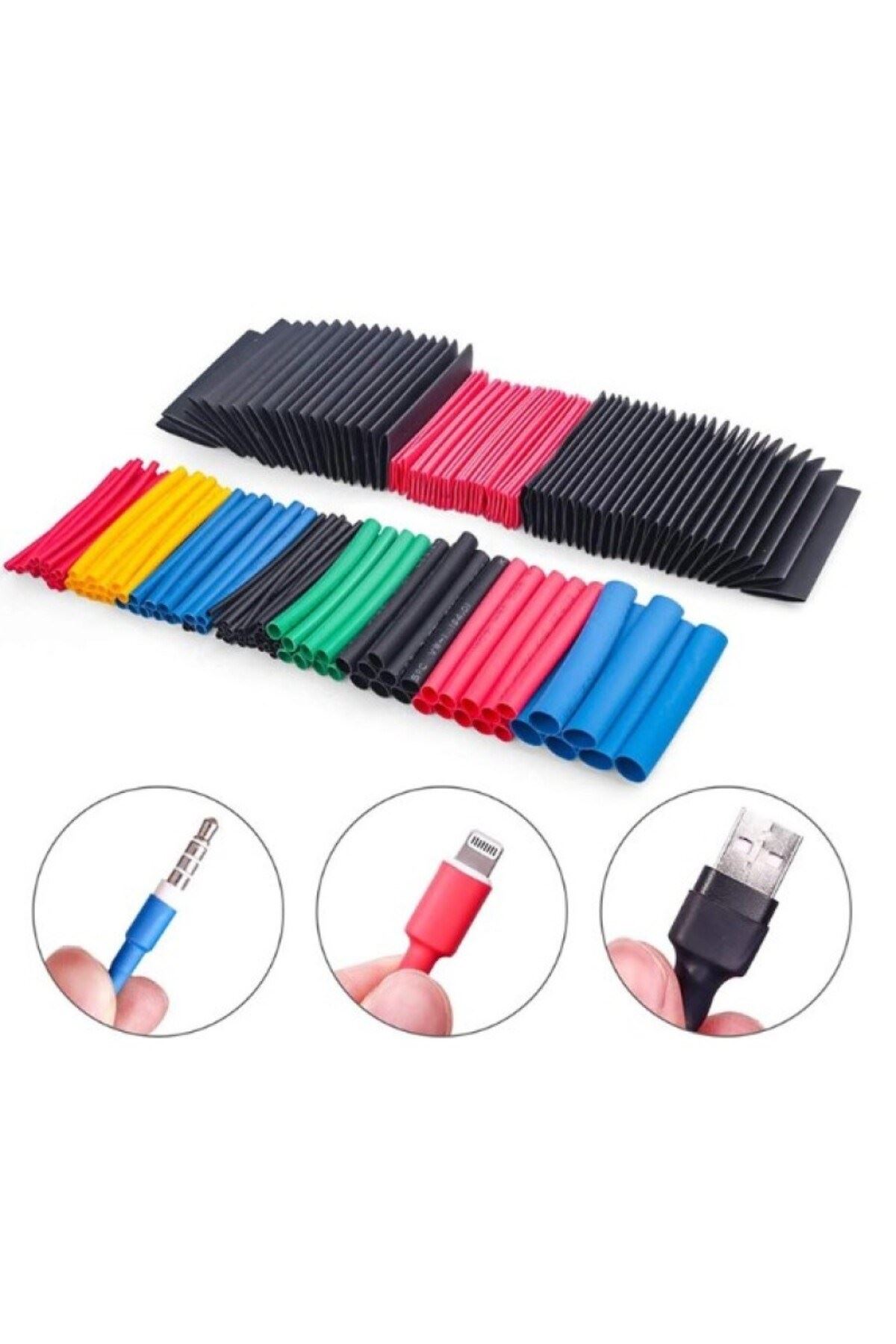 560 Parça Set Isıyla Daralan Makaron Kablo Koruyucu Kılıf