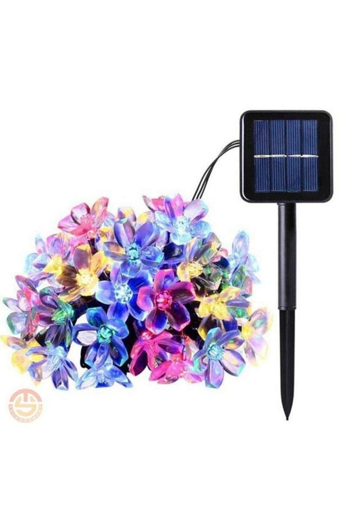 Solar 30 Ledli Çiçekli RGB Bahçe Aydınlatma Dekorasyon Güneş Enerjili