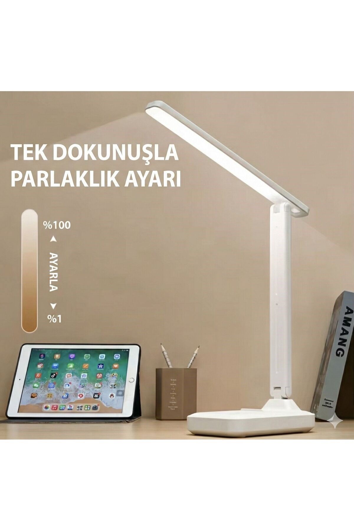 Katlanabilir Dokunmatik Kontrollü Göz Dostu Akıllı LED Masa Lambası – Enerji Tasarruflu