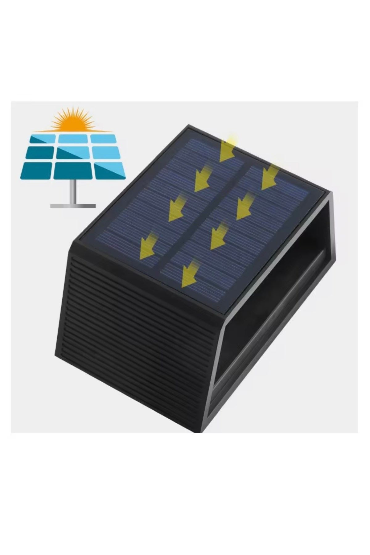 Güneş Enerjili Çift Yönlü Duvar Lambası - Bahçe ve Dış Mekan Aydınlatması