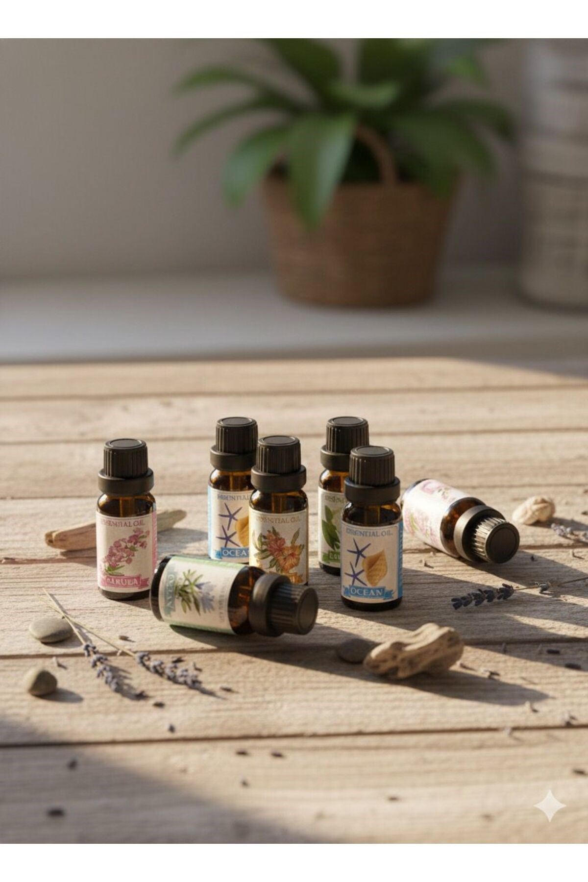 6’lı Esans Yağ Seti – Difüzör, Oda Kokusu, Mum ve Sabun Yapımına Uygun