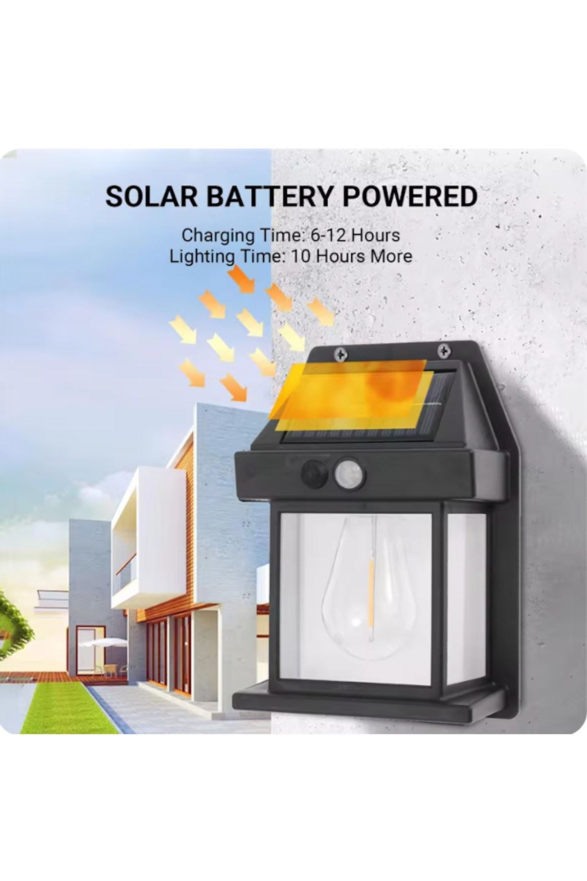 YENİ nesil Suya Dayanıklı Hareket Sensörlü Güneş Enerjili Solar LED Dış Mekan Bahçe Lambası