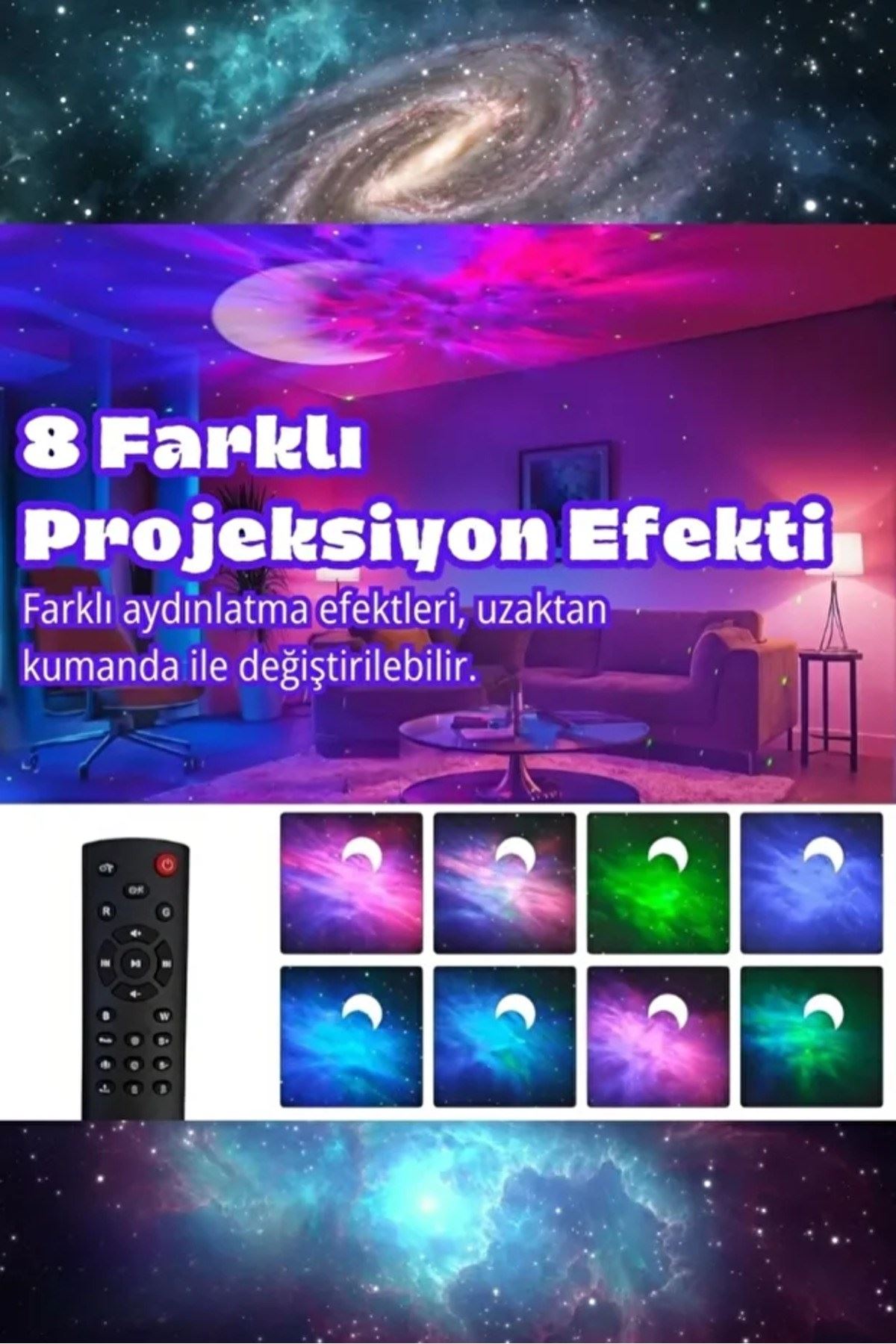 Astronot Bluetooth Hoparlör Bulutsusu Galax yAy Tavan Gökyüzü Projektör Zamanlayıcı Gece Lambası