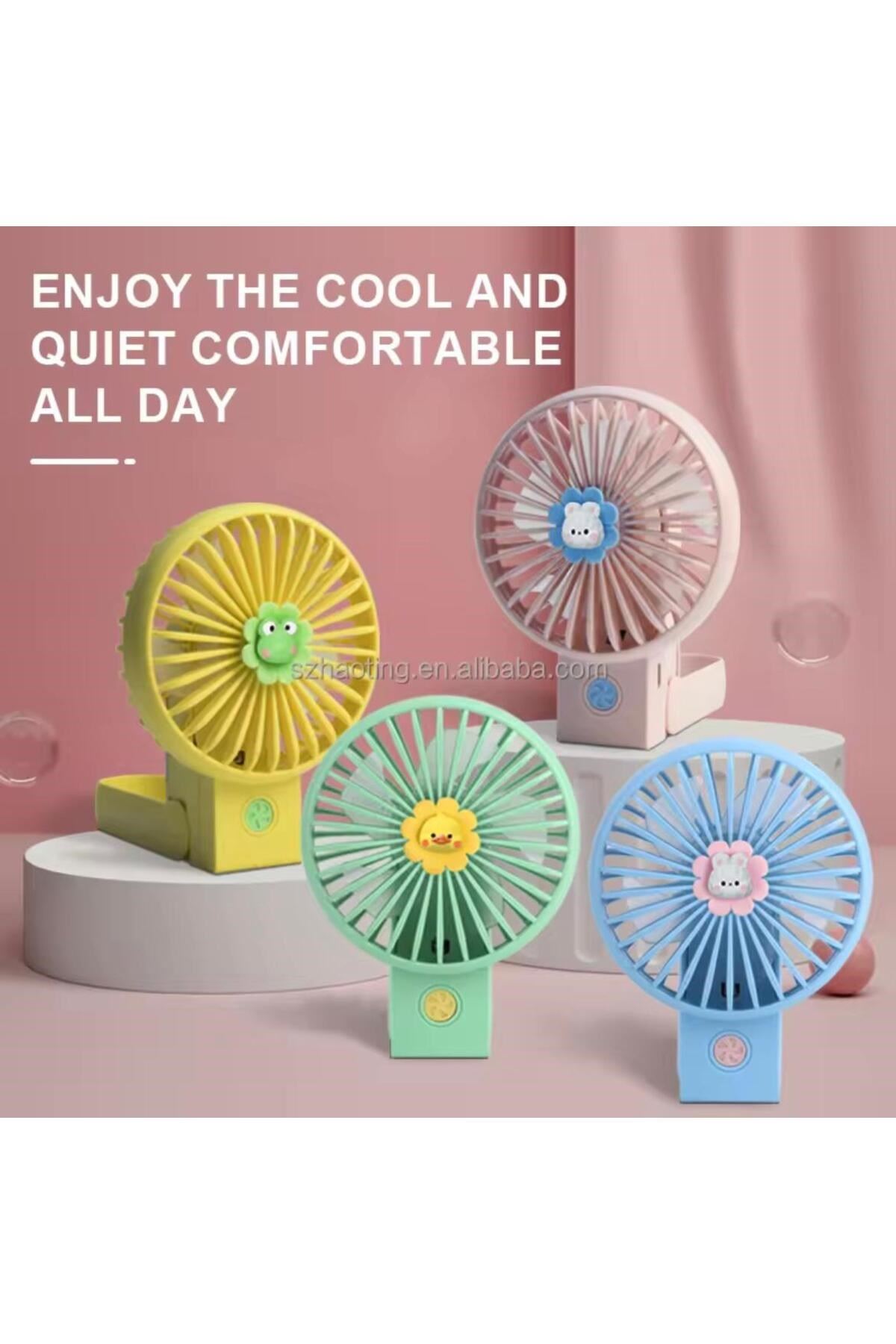 şarjlı katlanabilir el fanı 3 kademe güçlü pervane FAN renkli