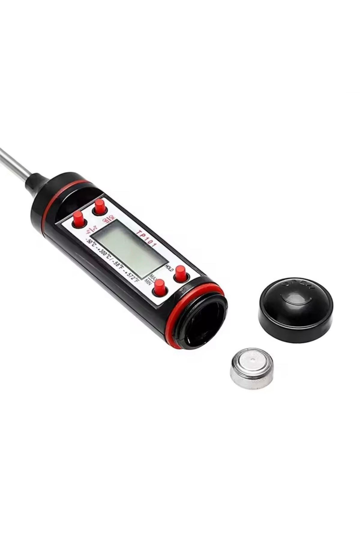 Dijital Gida Termometresi - Yogurt Süt Su Mama Et ve Yiyecek Sicaklik Yemek Isi Ölçer Paslanmaz