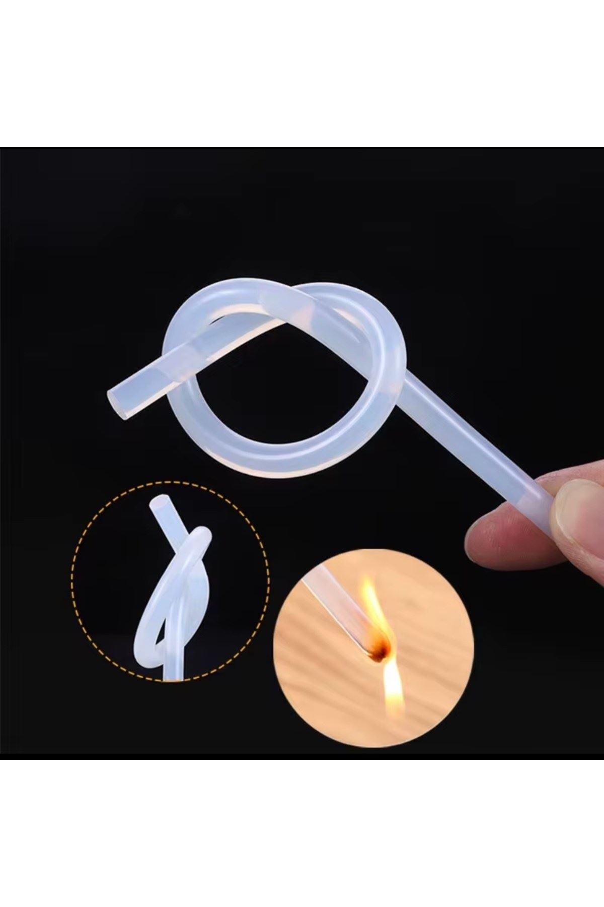 Silikon Tabancası İçin İNCE Silikon Çubuk 10’lu Paket – Şeffaf