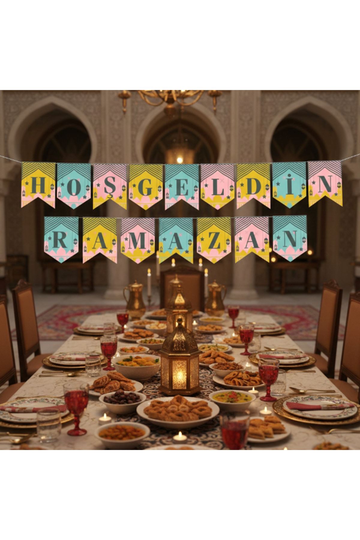 Ramazan Renkli Banner Süs - Hoşgeldin Ramazan