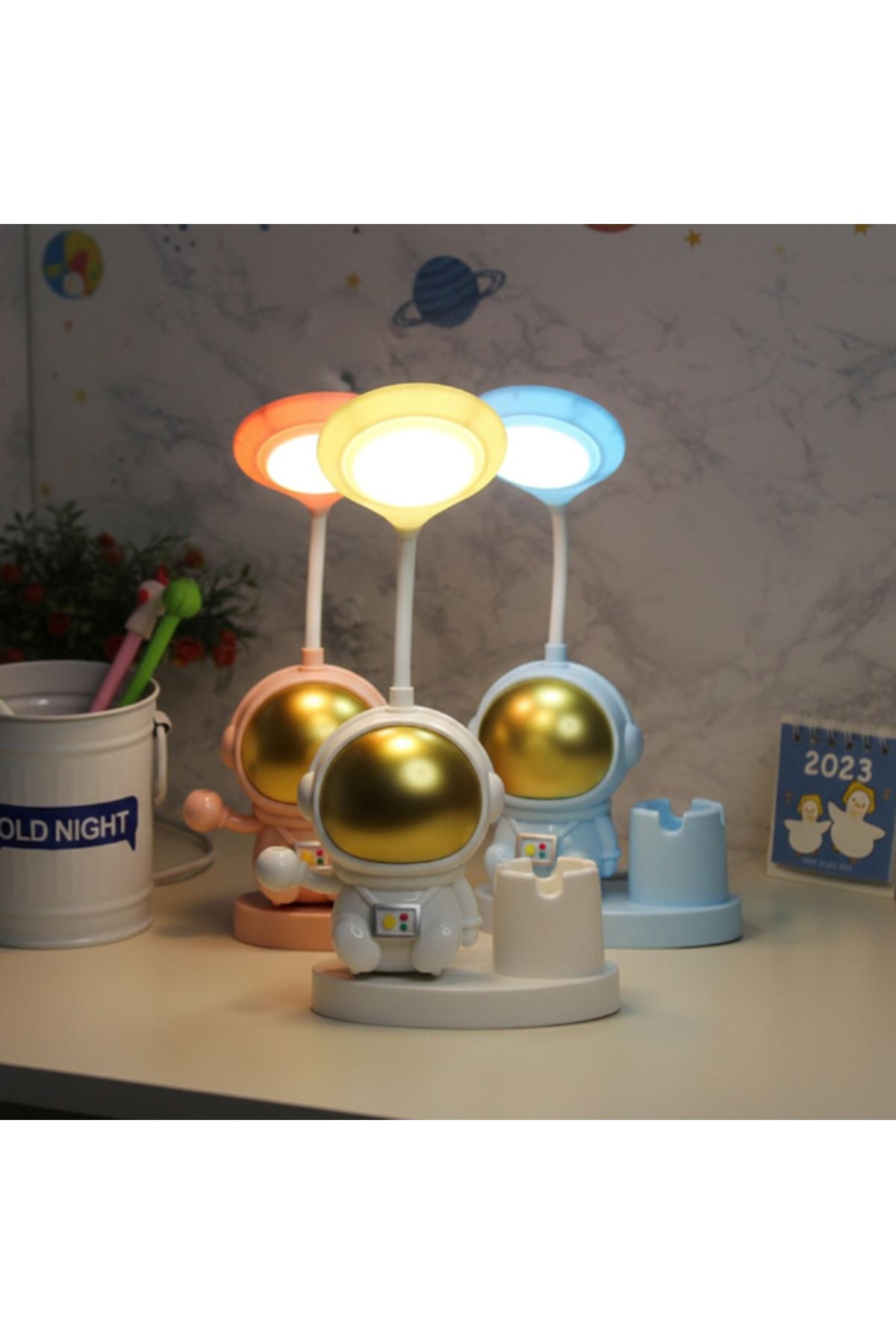 Astronot Masa Lambası Kalemlik