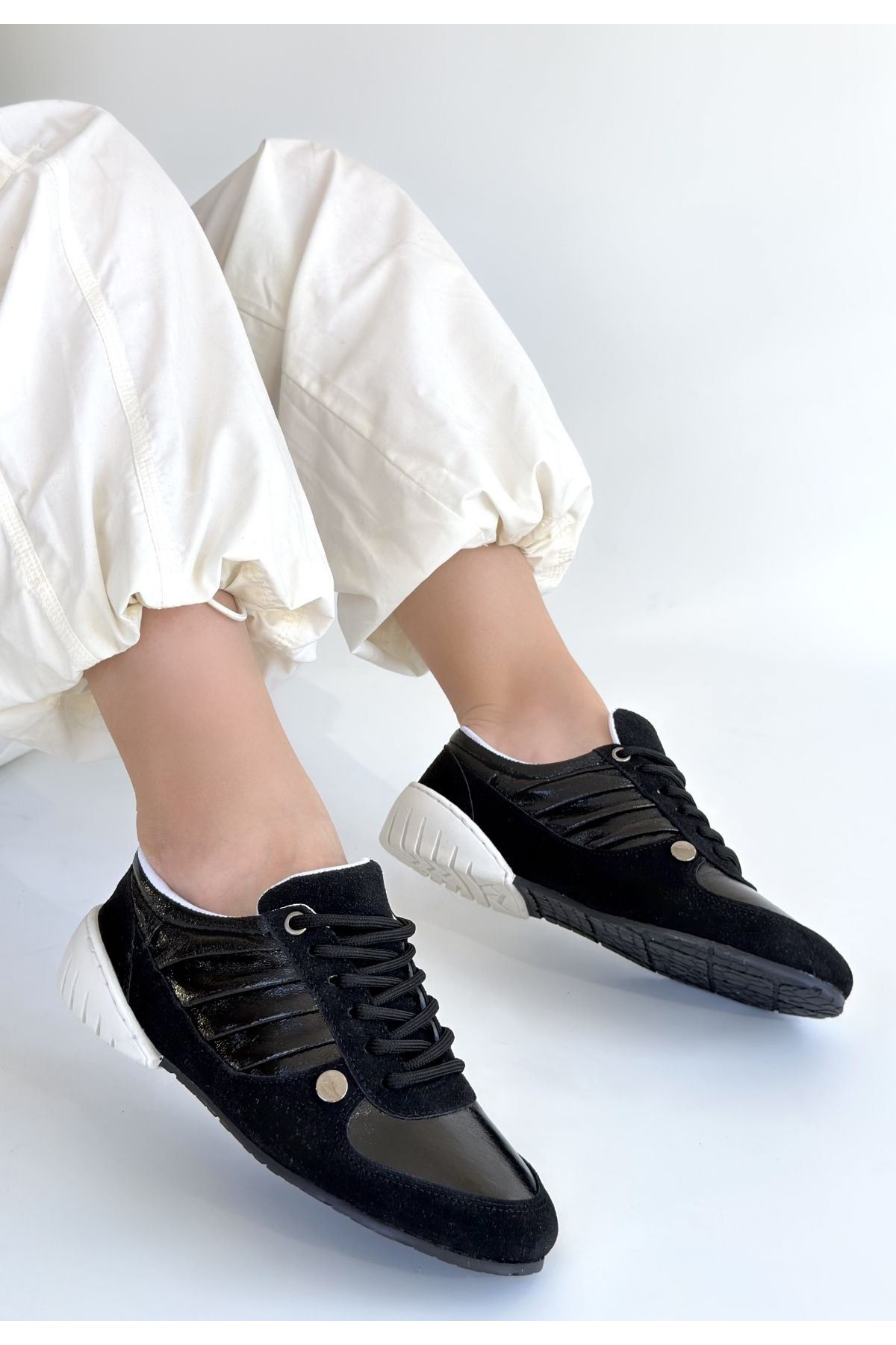 Jawen Siyah Nubuk Spor Ayakkabı