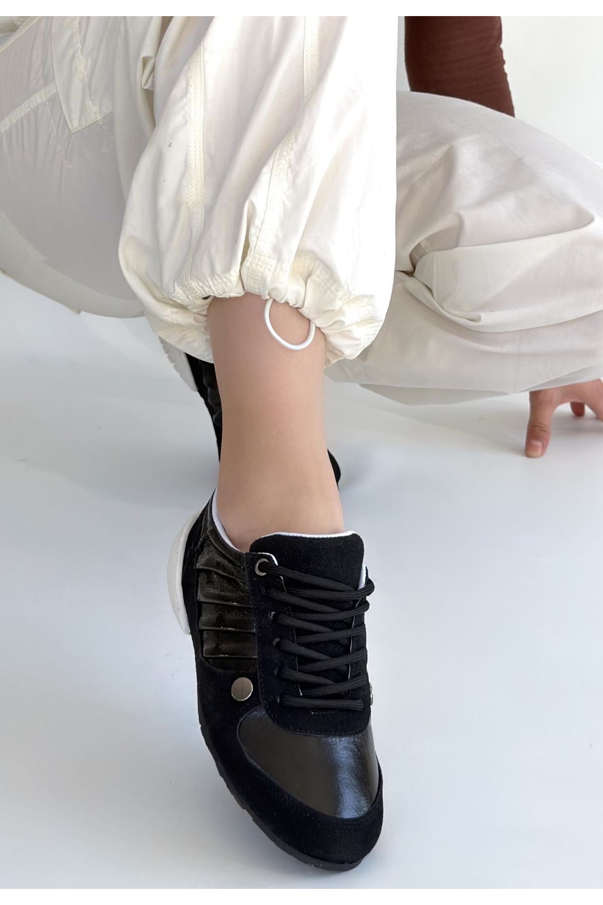 Jawen Siyah Nubuk Spor Ayakkabı