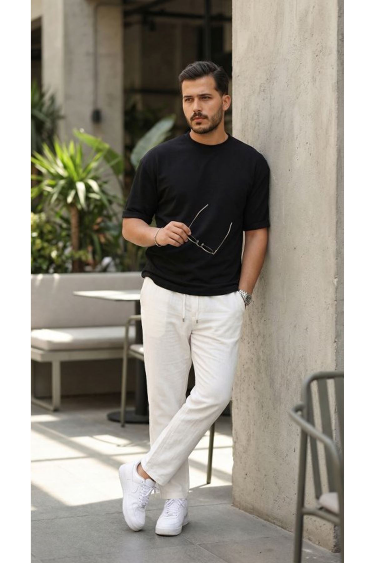 Erkek Duble Kol Basic Tişört
