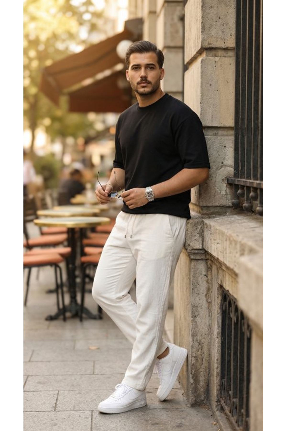 Erkek Duble Kol Basic Tişört