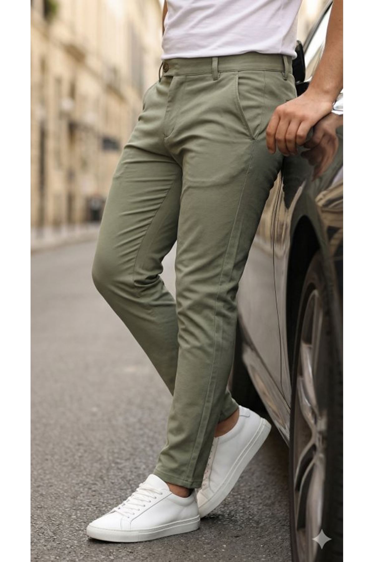 Erkek Slim Fit Dilli Kumaş Pantolon