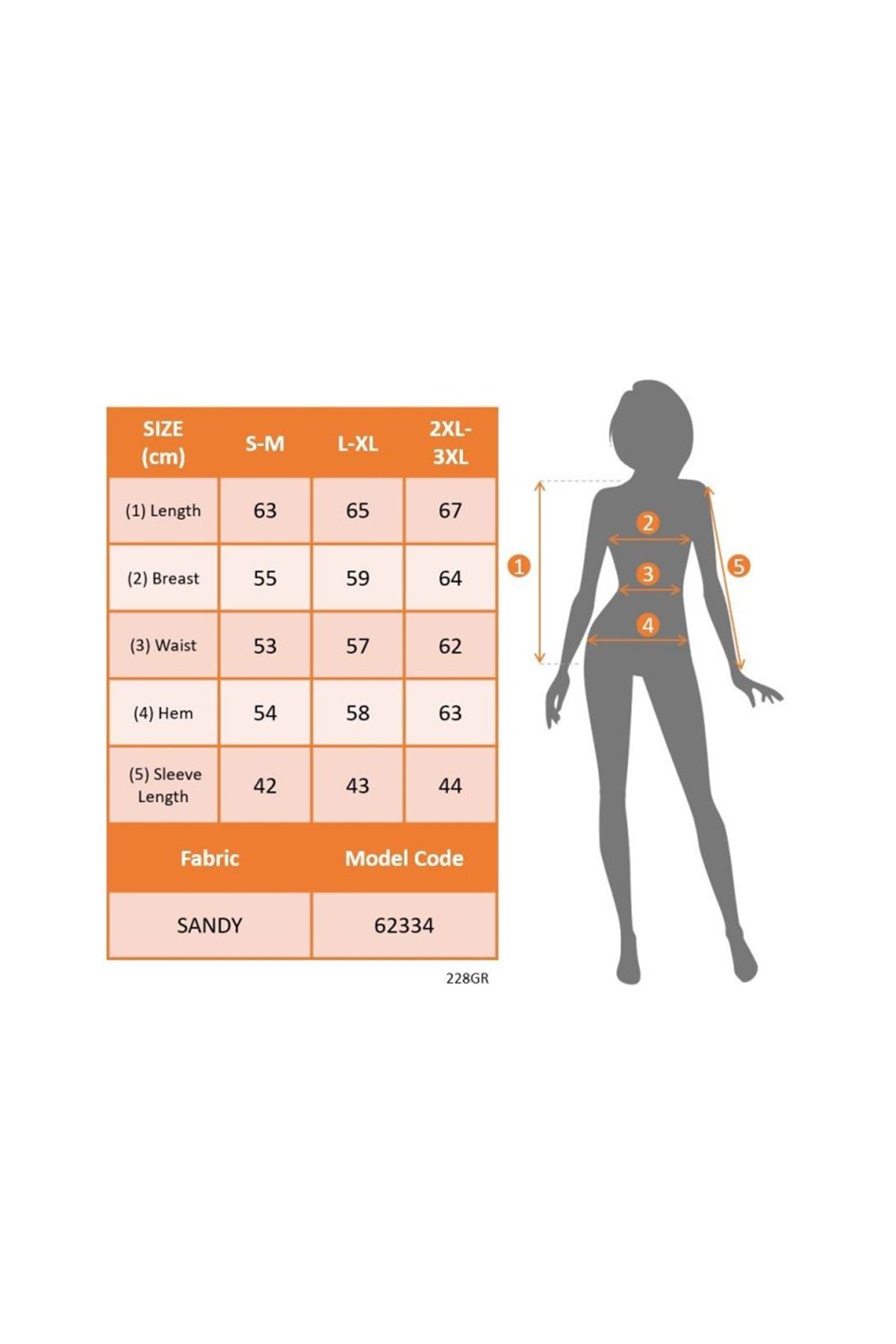Kadın Kısa Kollu önden şerit Detaylı Desenli Sandy Bluz