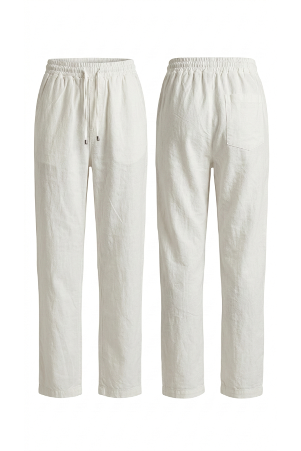 Erkek İç Göstermez Yıkamalı Keten Pantolon
